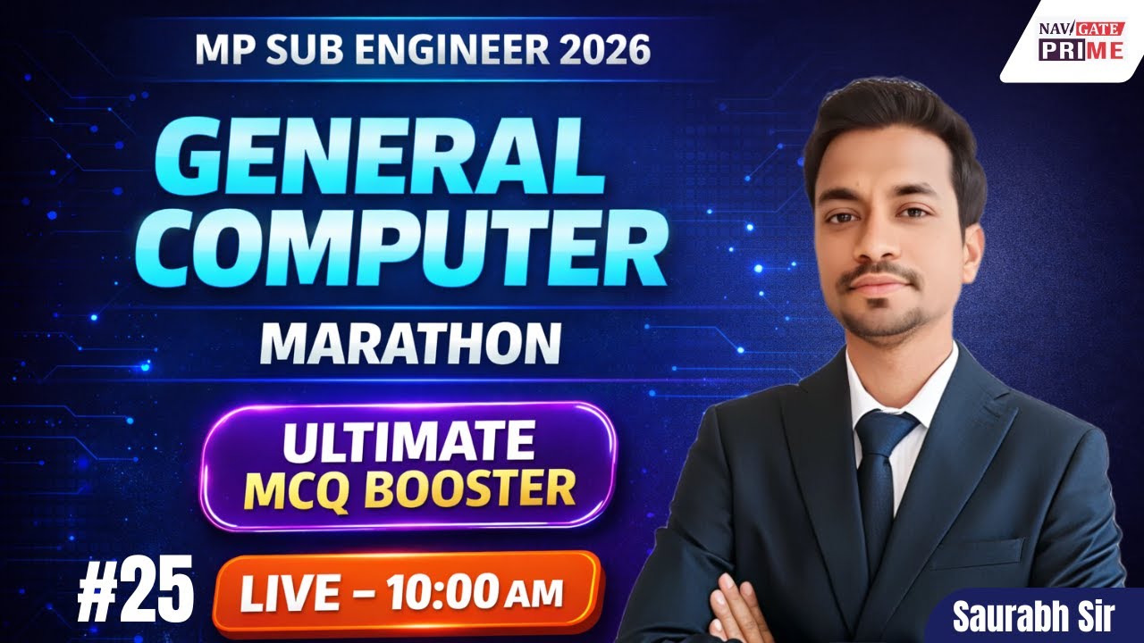 MPESB SUB-ENGINEER EXAM 2026 | MARATHON-25| General Computer| by-Saurabh Sir