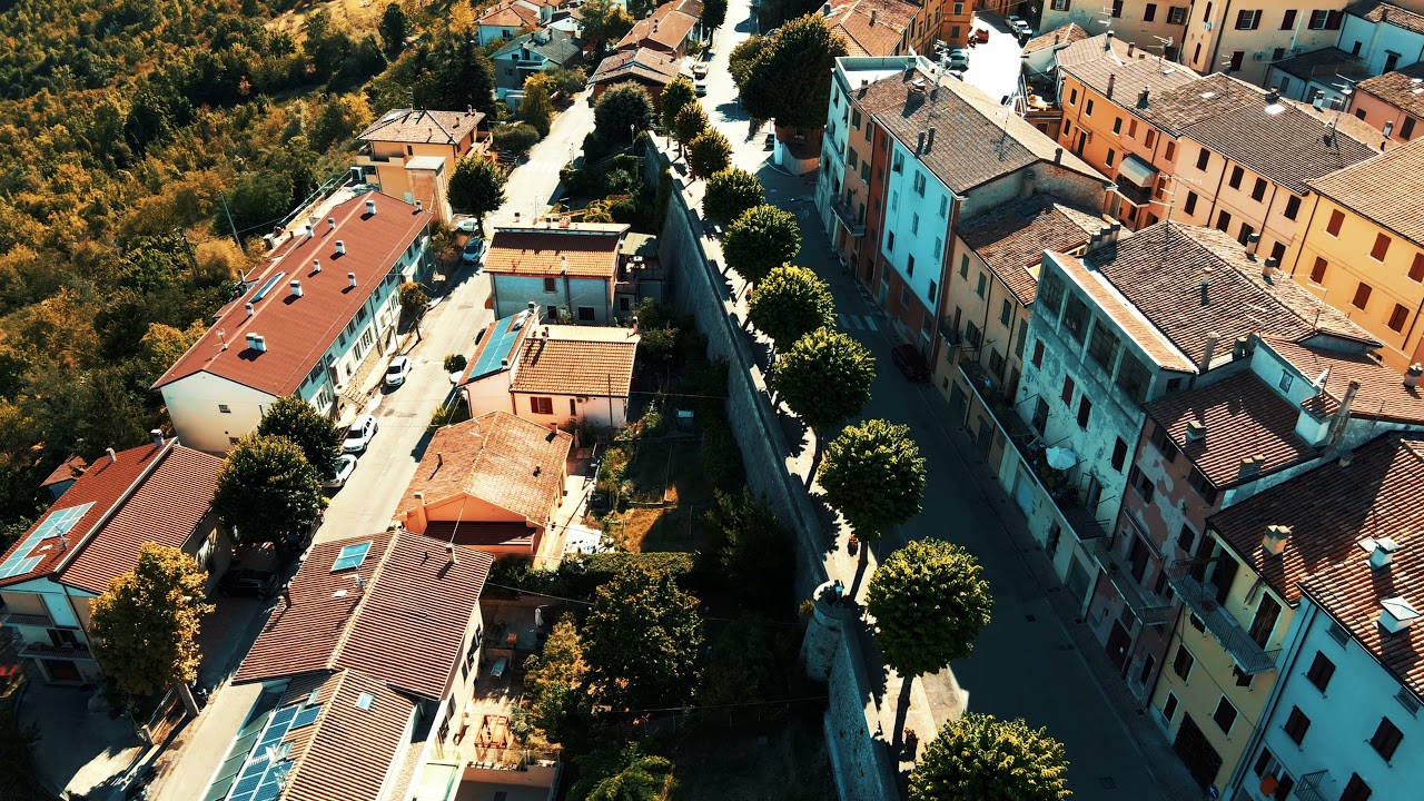Sogliano al Rubicone visto dall'alto