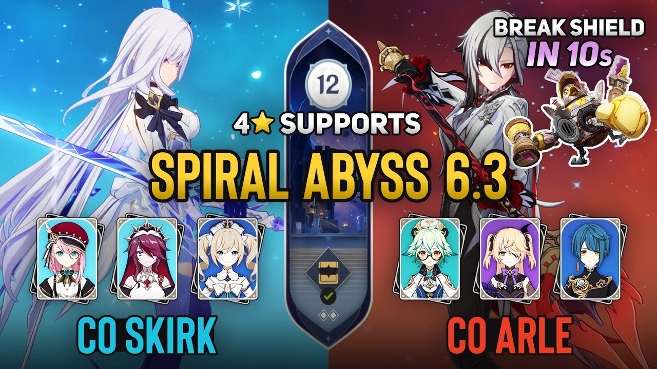 ⭐4-Star Support! C0 Skirk Freeze & C0 Arlecchino Overvape | Spiral Abyss 6.3 | Genshin Impact