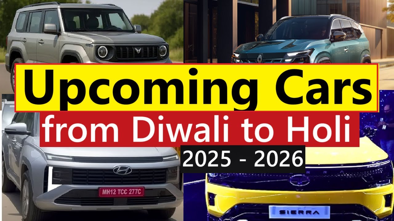 Upcoming Car Launches from Diwali 2025 to Holi 2026 in India