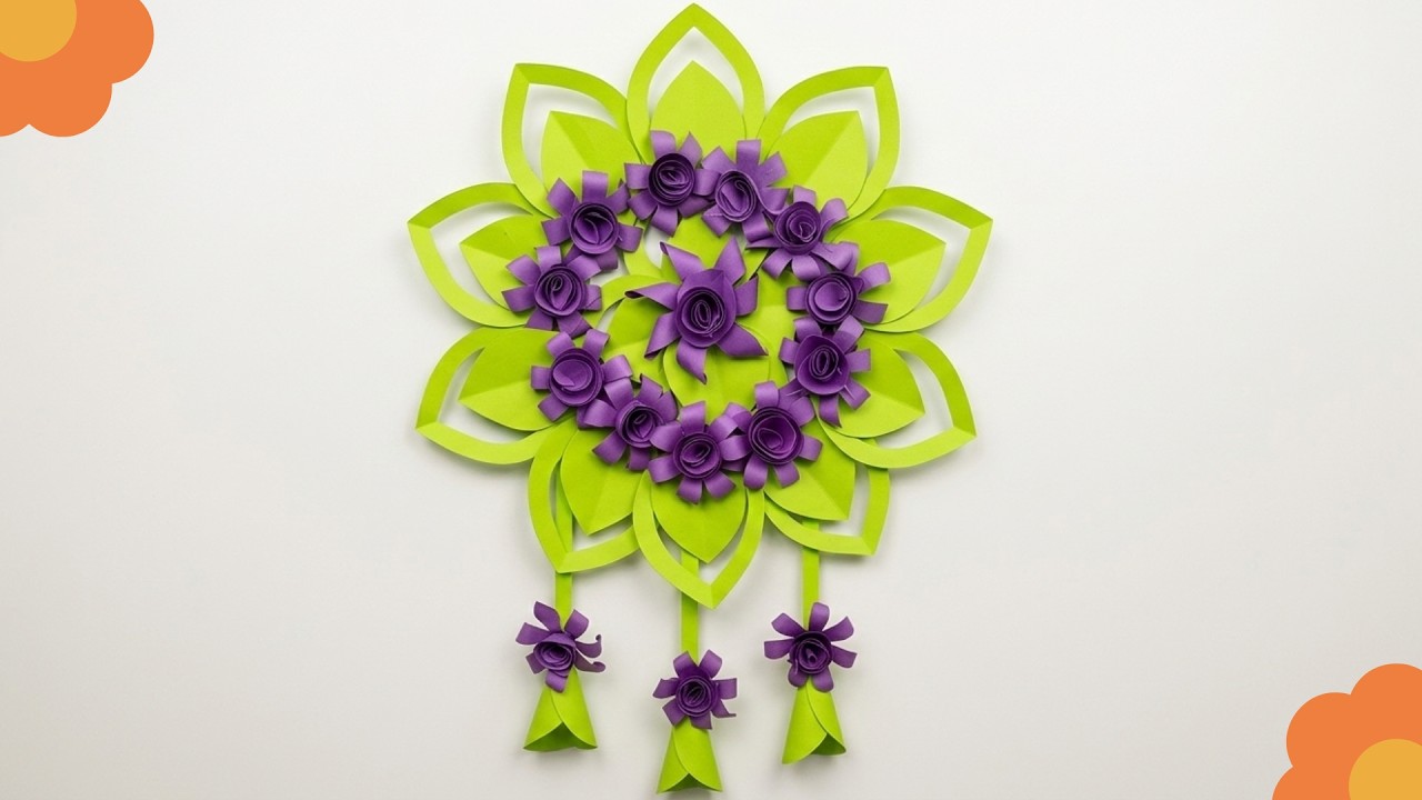Easy handmade wall hanging decoration ideas with paper