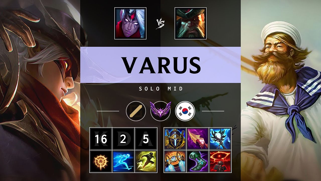 Varus Mid vs Gangplank - KR Master Patch 25.21