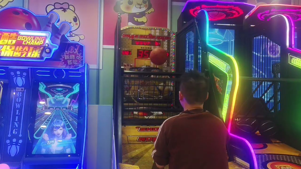 20260120@大坪林佳瑪老虎歡樂世界黃金飛絡力投籃機5顆🏀換🏀過後700+程度