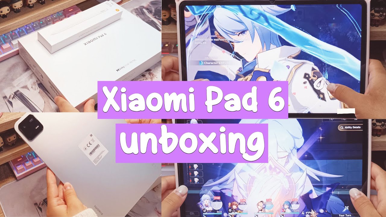 Xiaomi Pad 6 ♡ aesthetic unboxing + genshin impact, star rail, game play, introvert vlog