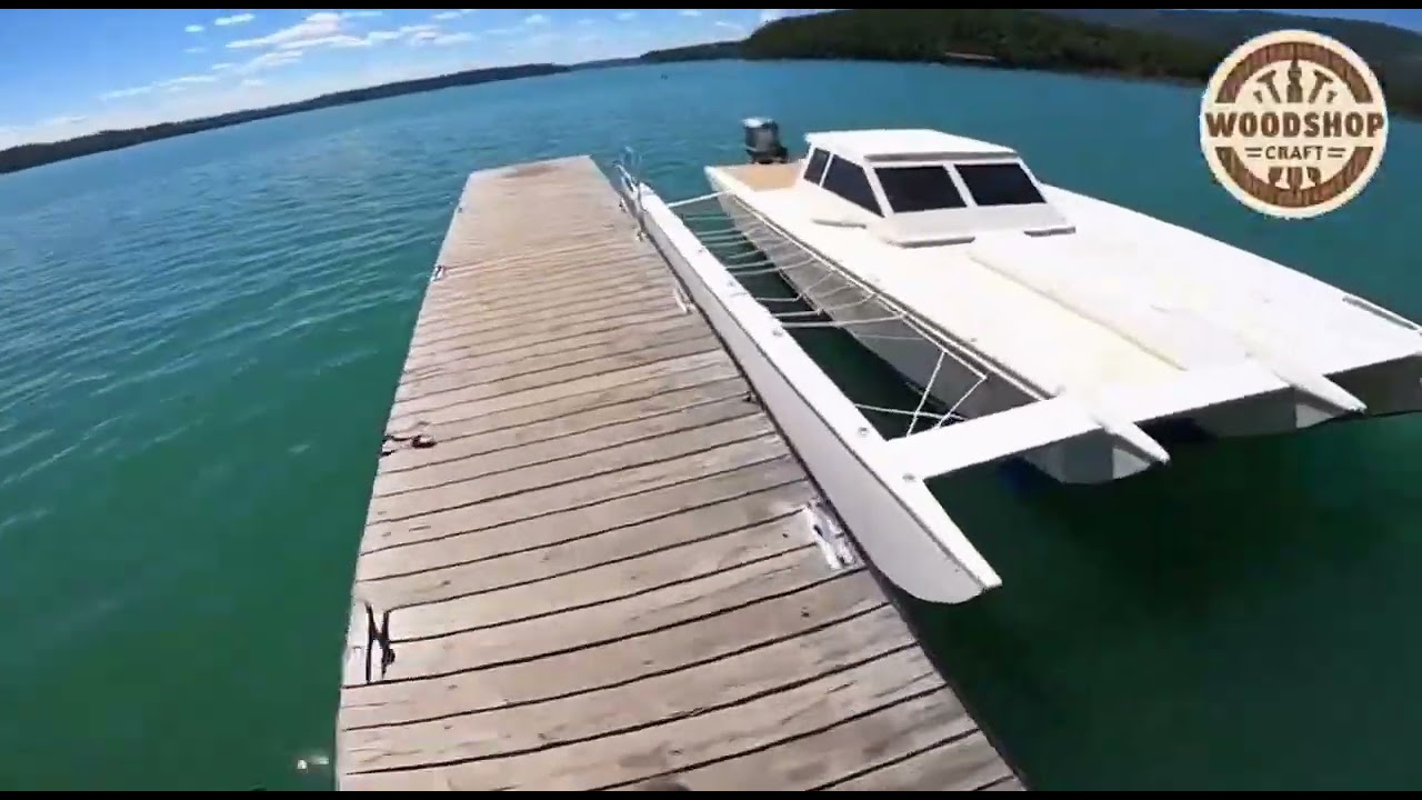 Extreme Home Designed Catamaran Build from Scratch & Water Test