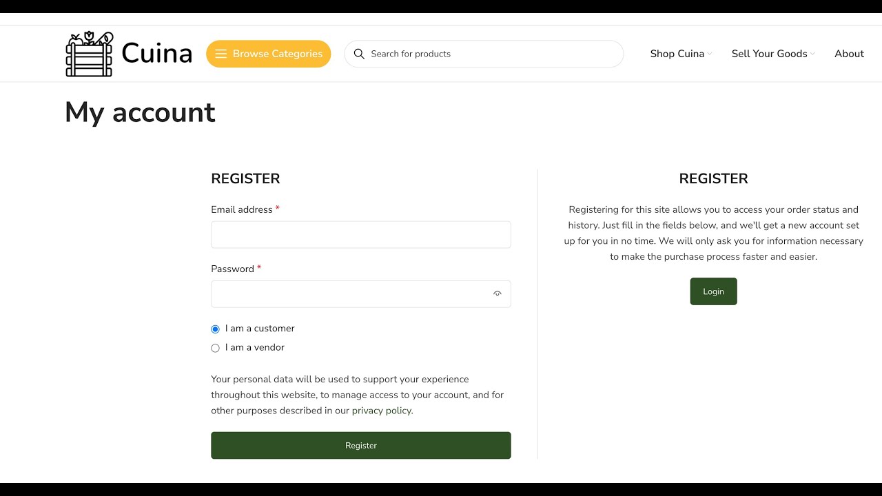 How To Create Your Vendor Account On Cuina