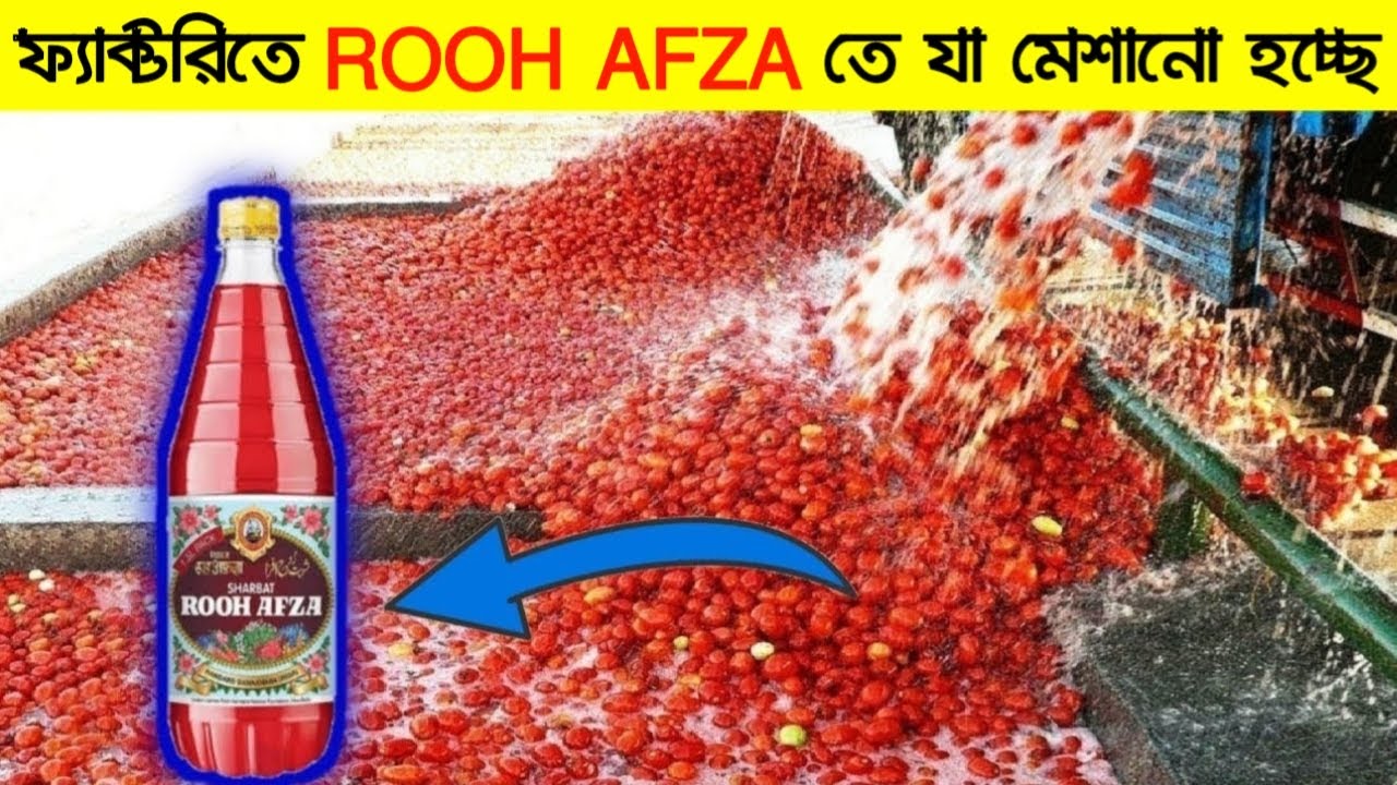 দেখুন ফ্যাক্টরিতে রূহ আফজা যে পদ্ধতিতে তৈরি হয়।ভিডিওটি ডিলেট হওয়ার আগেই দেখুন। Rooh Afza Making