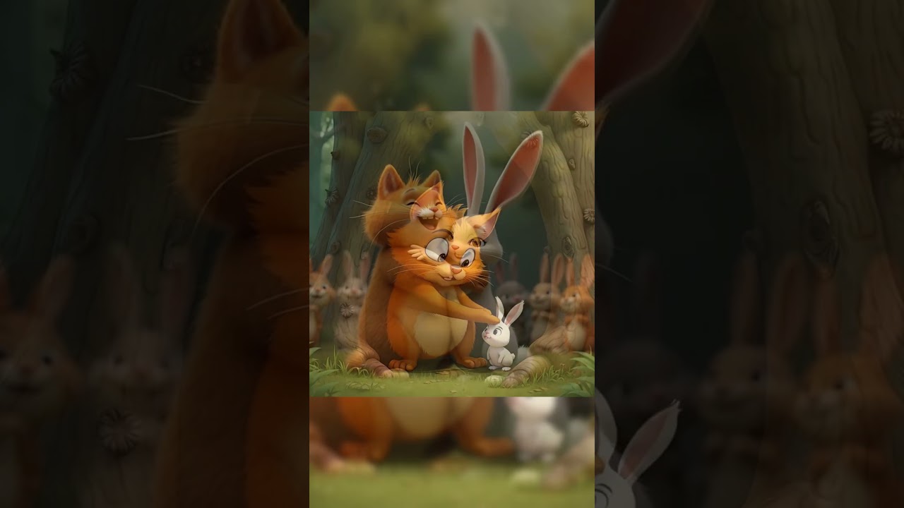How This Sweet Cat Rescued a Trapped Bunny - Heartwarming Story #orangecat #cat #funnypets  #cute