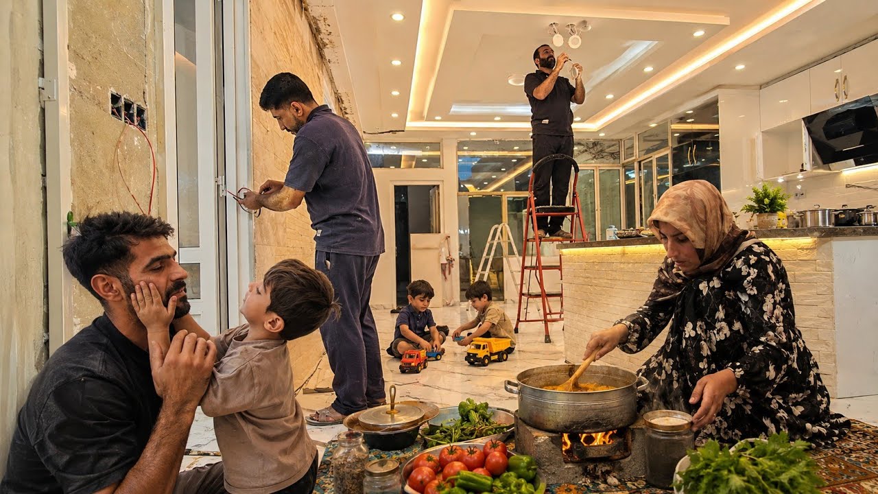 Building Our Dream Home 🏡 | Electrical Work, Cozy Cooking & Beautiful Family Moments