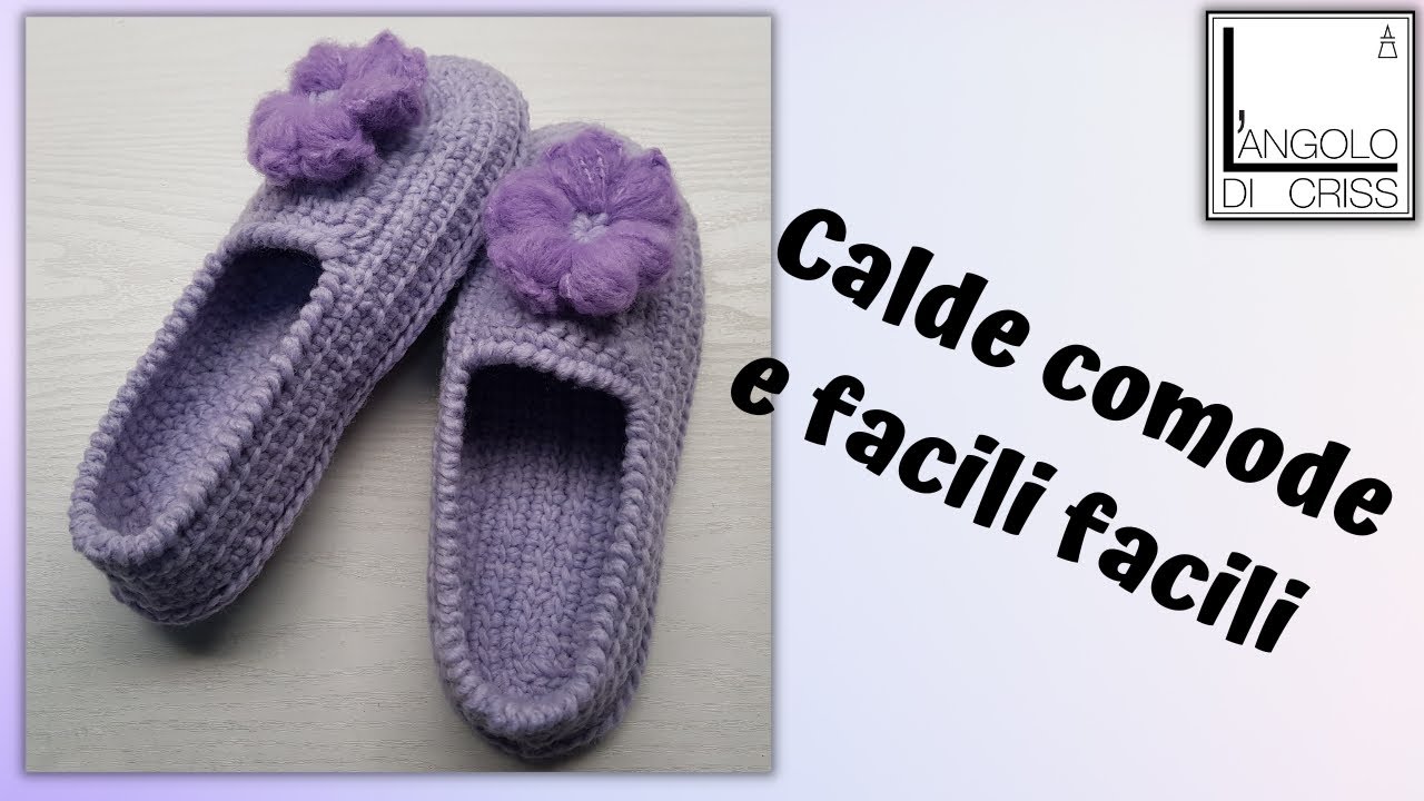 Pantofole all'uncinetto 