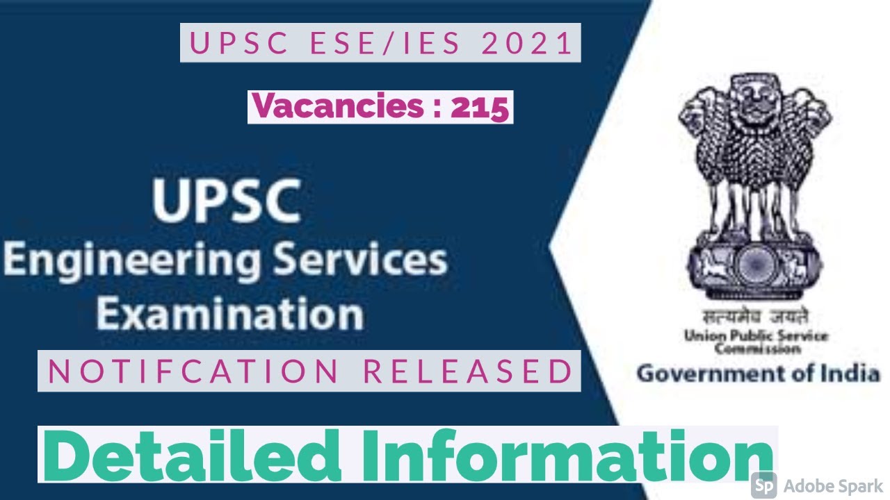 UPSC #ESE|IES 2021 Notification Out |Detailed Information|Strategy&PlanningMust Watch|Exam Details|