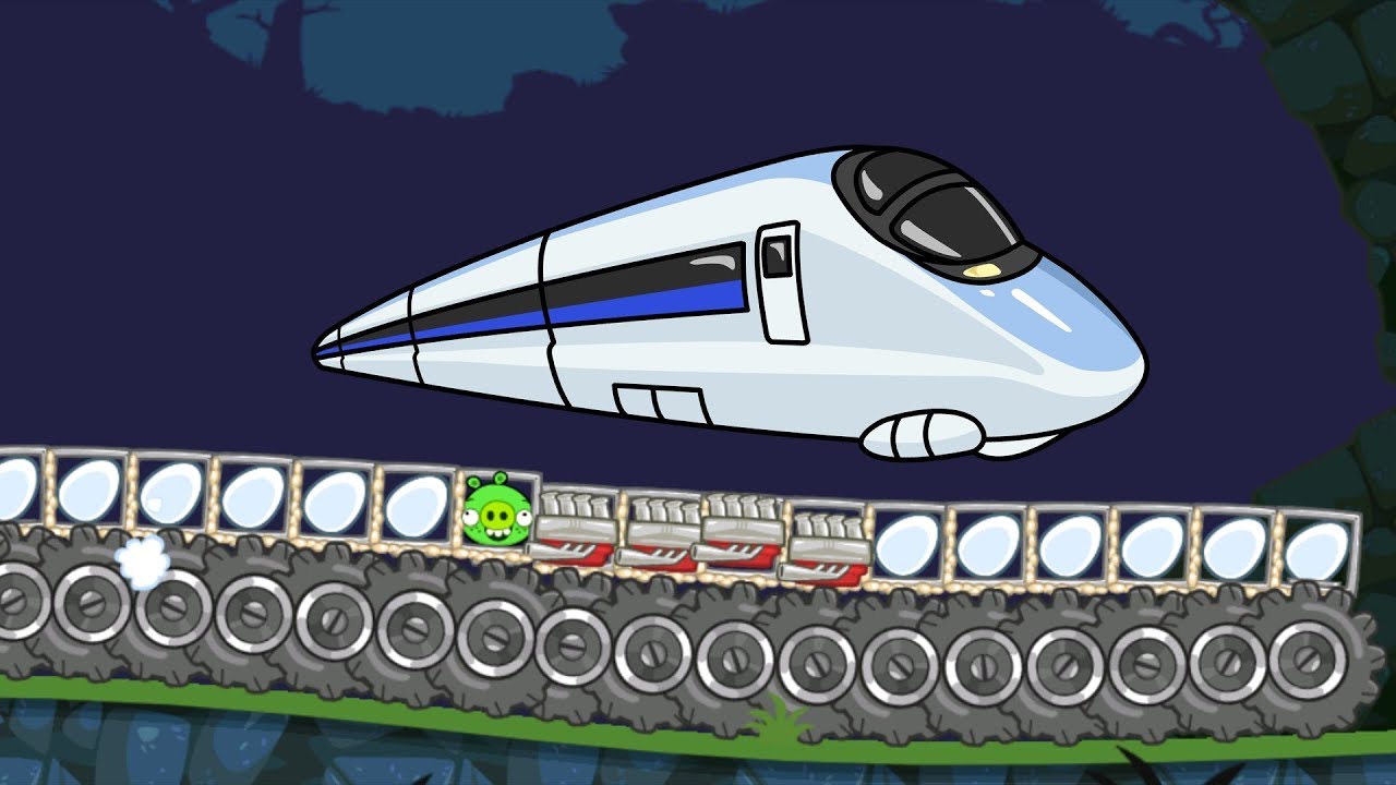 Bad Piggies - INTERESTING MONSTER TRAIN! SILLY LONGEST TRAIN INVENTIONS!!
