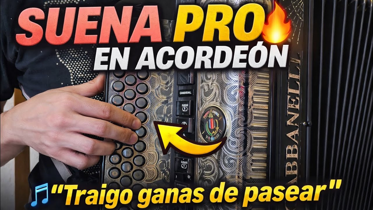 🪗 Cómo tocar Traigo ganas de pasear en acordeón | Grupo Rendeza (Tutorial completo y fácil)