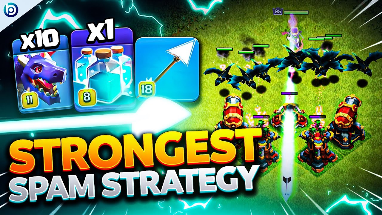 MASS DRAGONS with CLONE SPELL is EASIEST AIR SPAM STRATEGY | Best TH16 Legend Attacks Clash of Clans