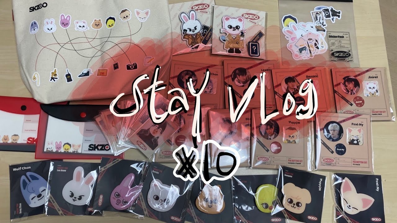 [stay vlog#10] unboxing fanmeeting merch skzoo #LoveStay