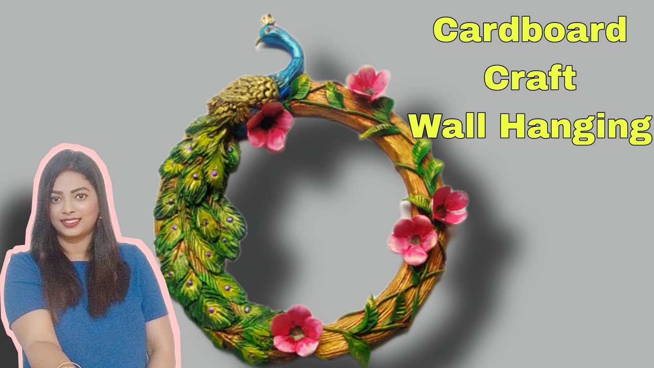 Cardboard Craft / Peacock Design Wall Hanging