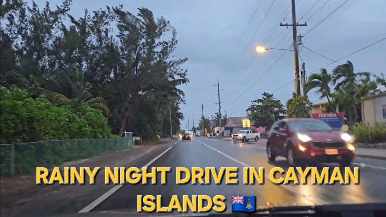 Cayman Islands 🇰🇾 After Dark | Relaxing Rain Drive at Dusk 🌙🚘