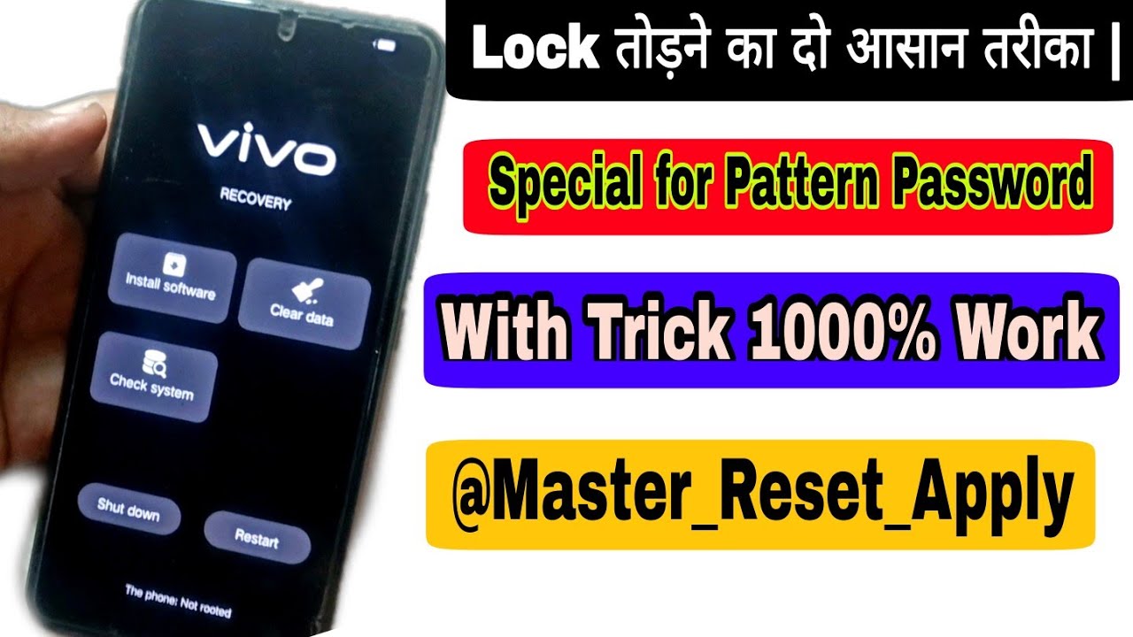 Vivo Y91 Ka Lock Kaise Tode || Vivo Y91, Y12, Y90, Y93, Y95 All Type Password Pattern Lock Remove ok