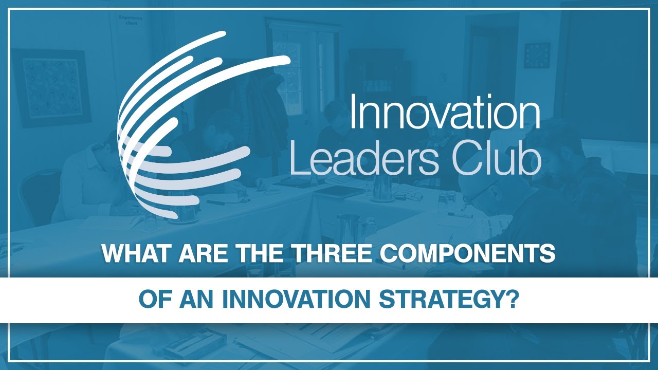 What are the three components of an innovation strategy?