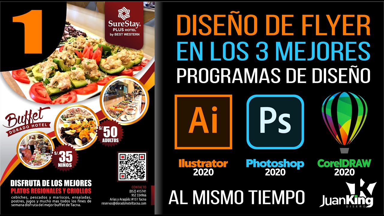 Diseñar un Flyer o Volante en Photoshop, Ilustrator y CorelDraw al Mismo tiempo con JuanKING Parte 1
