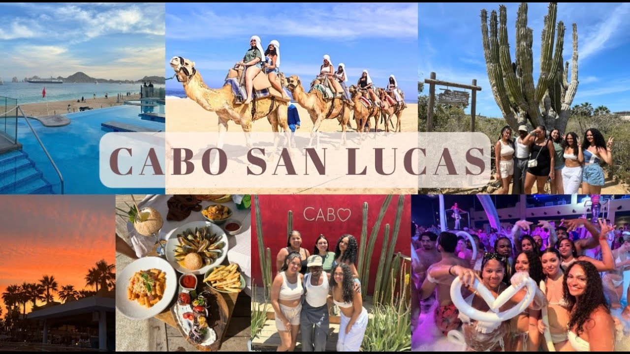 CABO SAN LUCAS VACATION VLOG: Jungle Party, Camel Ride, Taboo Beach Club, White Party, Rosa Negra