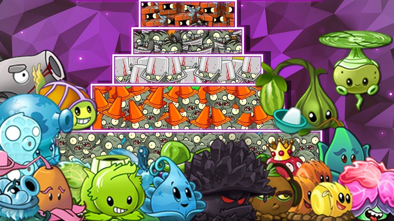 Гибриды против пирамиды спама. PvZ Дичь гибриднулся в край!
