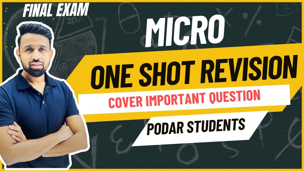 ONE SHOT |MICRO FULL COURSE REVISION FOR PODAR STUDENTS| COVER ALL IMPORTANT QUESTION |