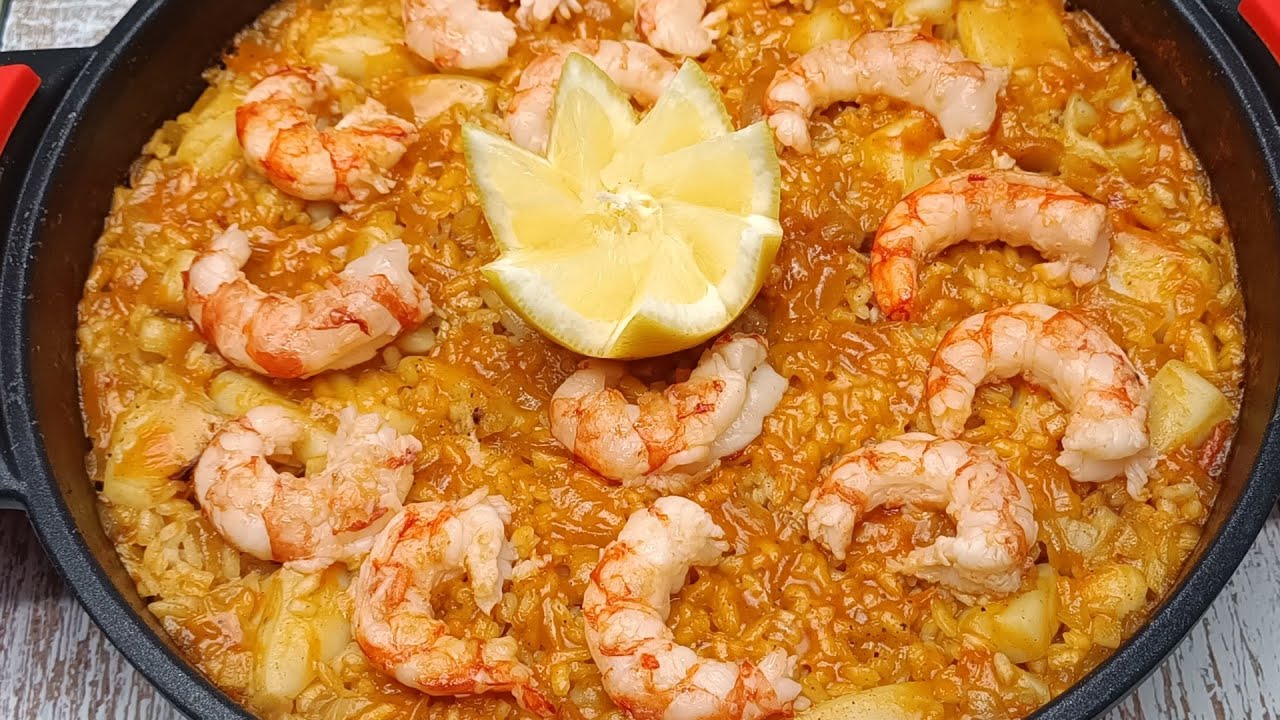 Arroz meloso con Sepia y Gambas o Gambones. ¡Espectacular! 💥💥