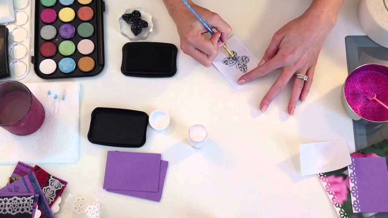 Stamping on Microfine Glitter