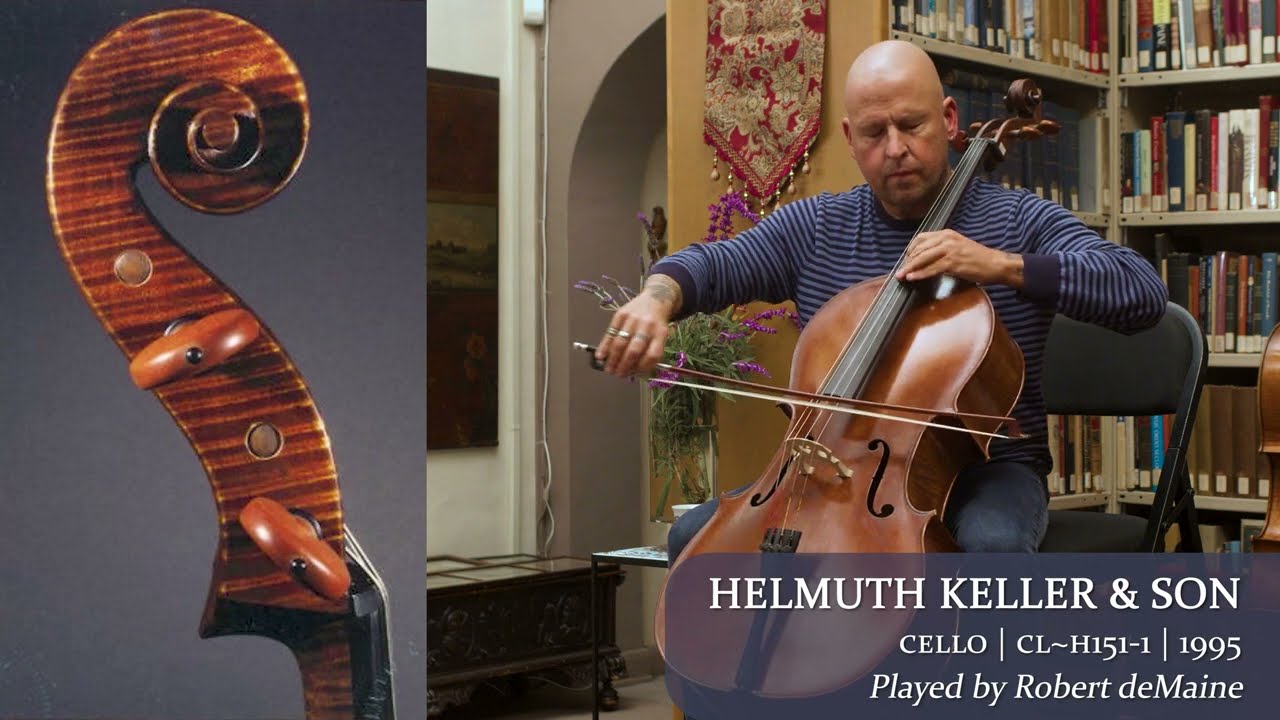 Helmuth Keller & Son cello 1995 / Robert deMaine / at the Metzler Violin Shop