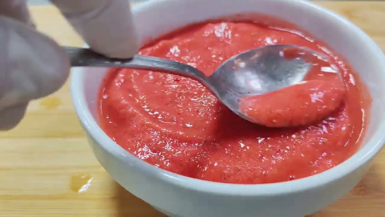 Almond rice phirni with strawberry sorbet #dessertrecipe #easyrecipe #uniquerecipe #homecuisine 