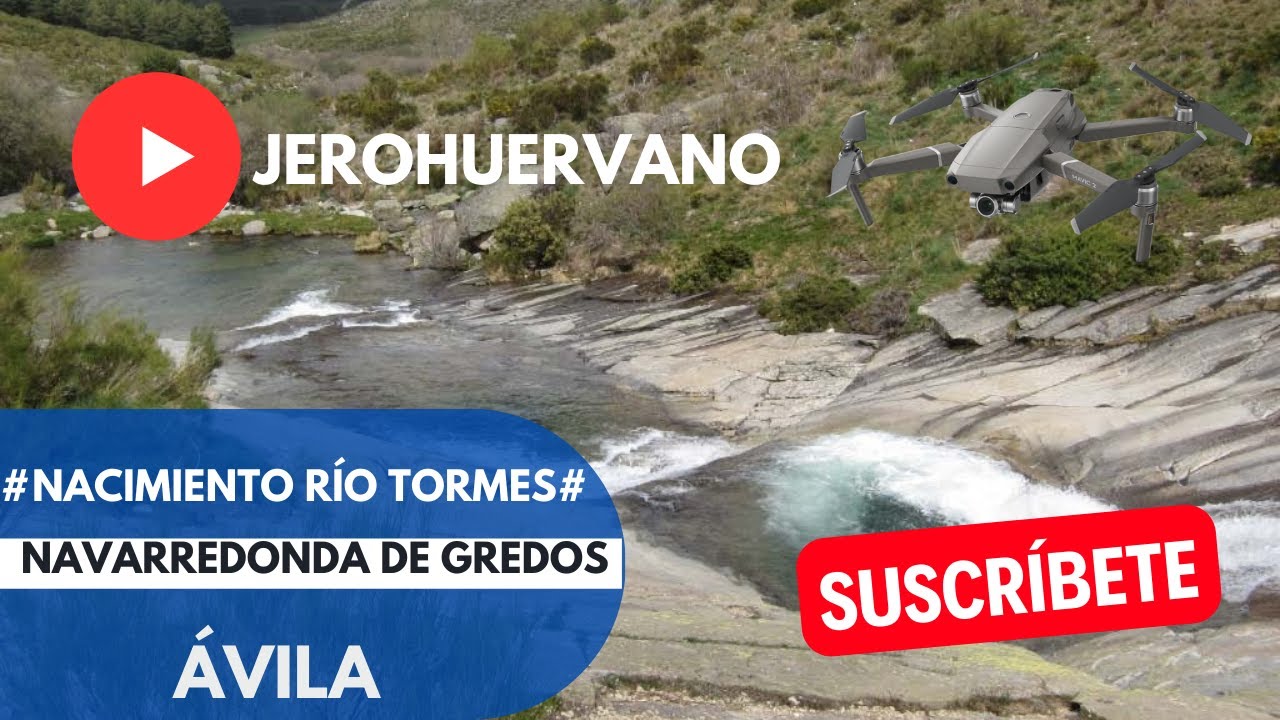 Rio_Tormes._Tome River.- Navarredonda de Gredos (Avila) a vista de Dron (España)