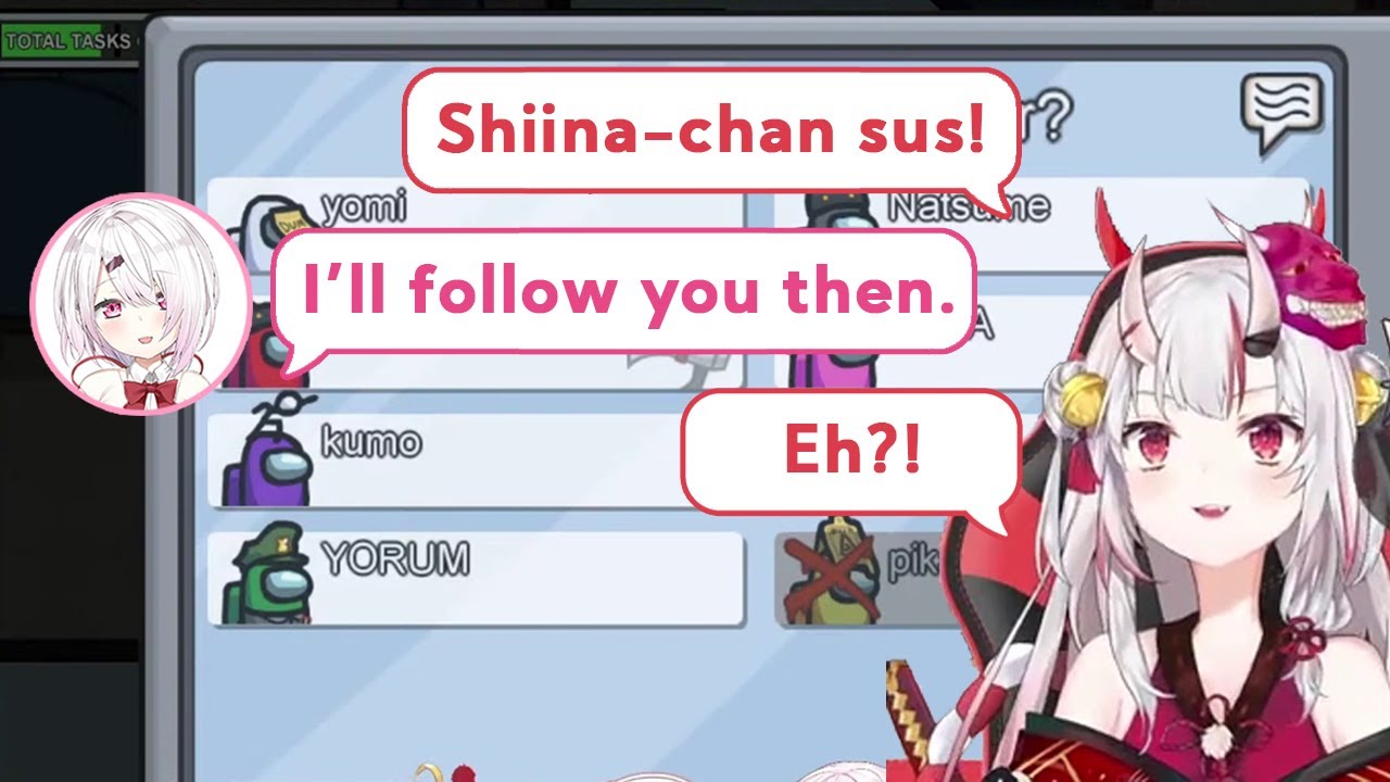 Ayame gets Scared, Screaming, and Run Away from Shiina on Among Us Collab【ENG SUB】【Hololive】