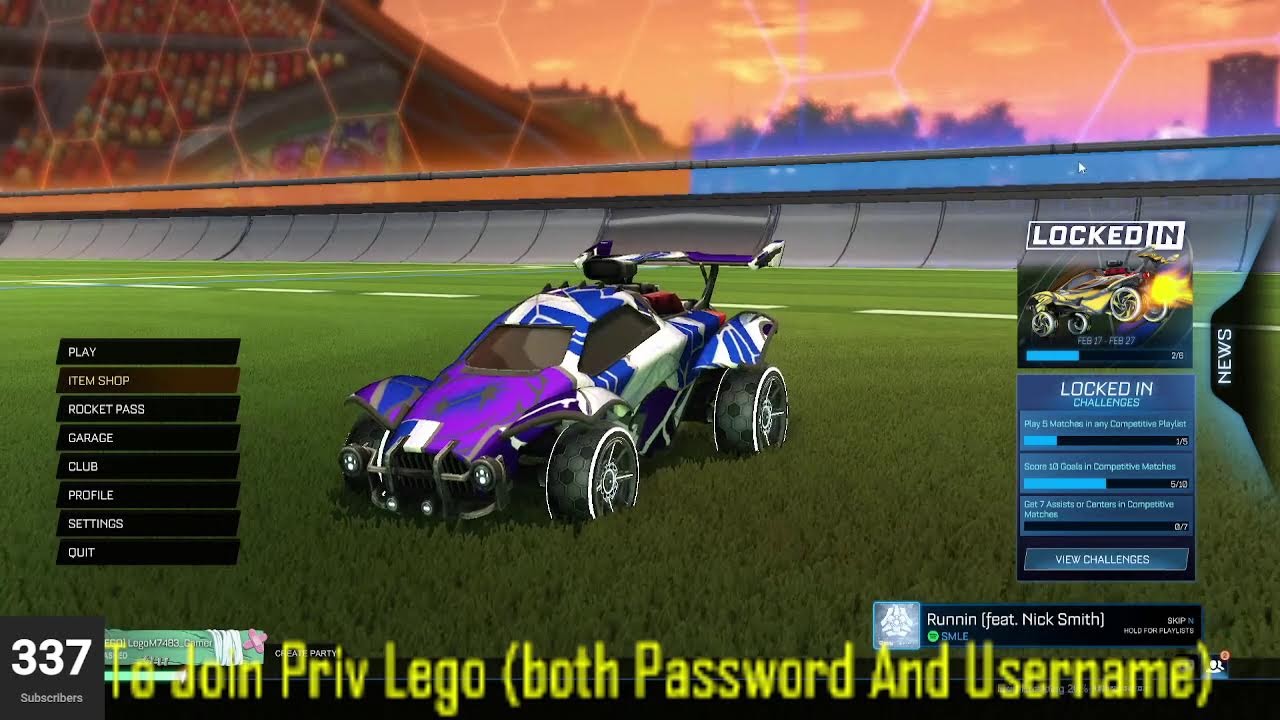 Rocket league stream road to 350 subs (Short stream)