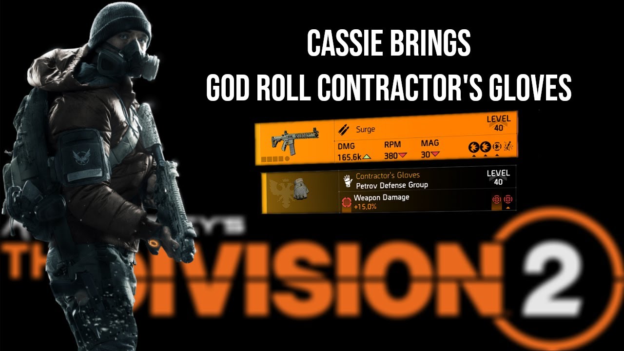 The Division 2 | God Roll Contractor's Gloves Buy Today | Cassie Mendoza's Pick list | Vendor Reset