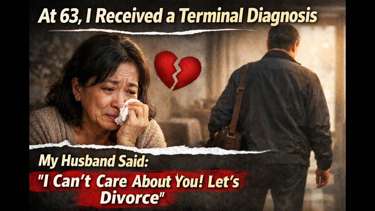 21  At 63, I received a terminal diagnosis  My husband said, ``I can't care about you! Let's divorce