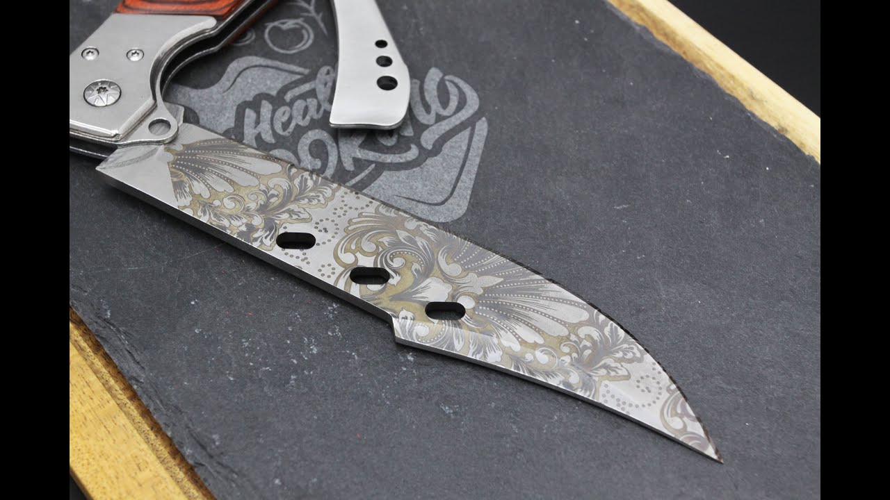 EM-Smart Laser Engraver - Laser Artistry on a Razor-Sharp Blade 🗡️#laserengraving #laserengraver