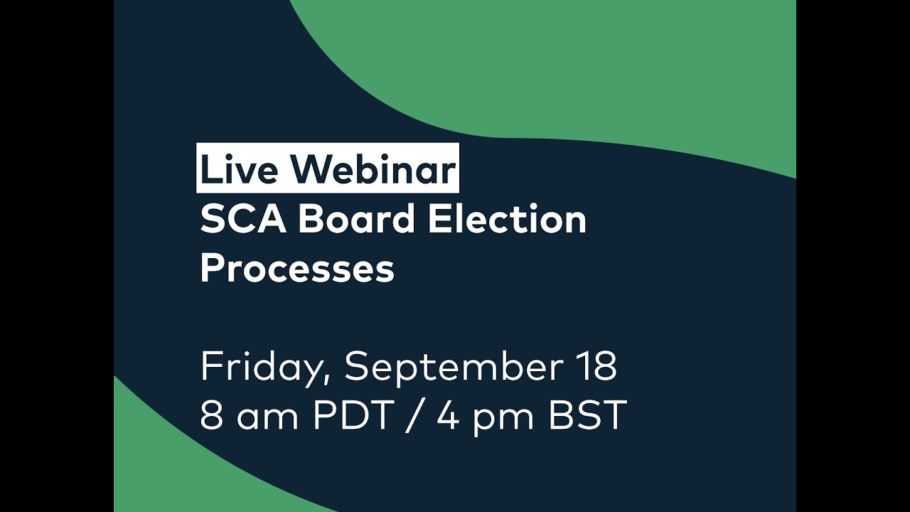 Get Involved in the SCA: 2020 SCA Board of Directors Elections Process
