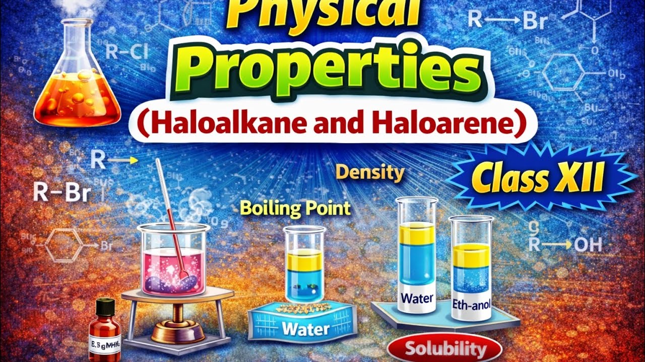 Haloalkane and Haloarene|Physical Properties|Organic Chemistry|Class12