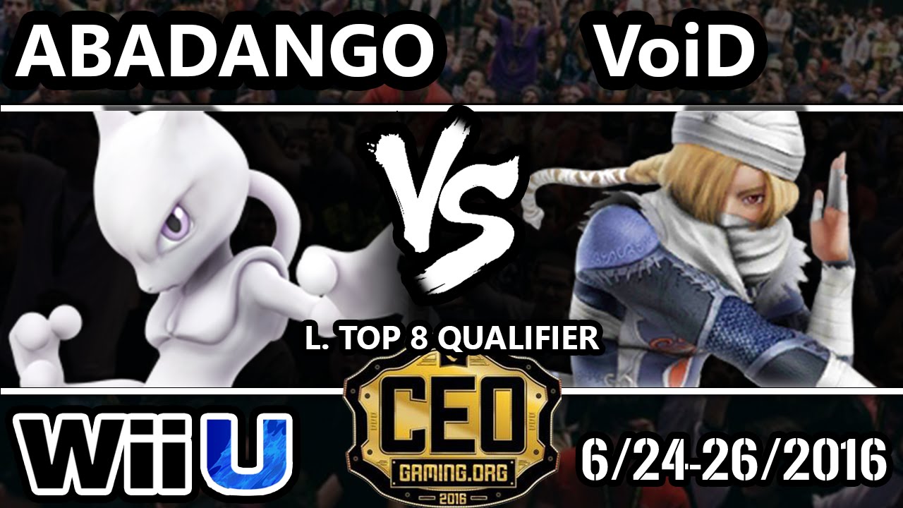CEO 2016 Smash 4 - Abadango (Mewtwo) Vs. CLG | VoiD (Sheik, Fox) SSB4 Losers Top 12 - Smash Wii U