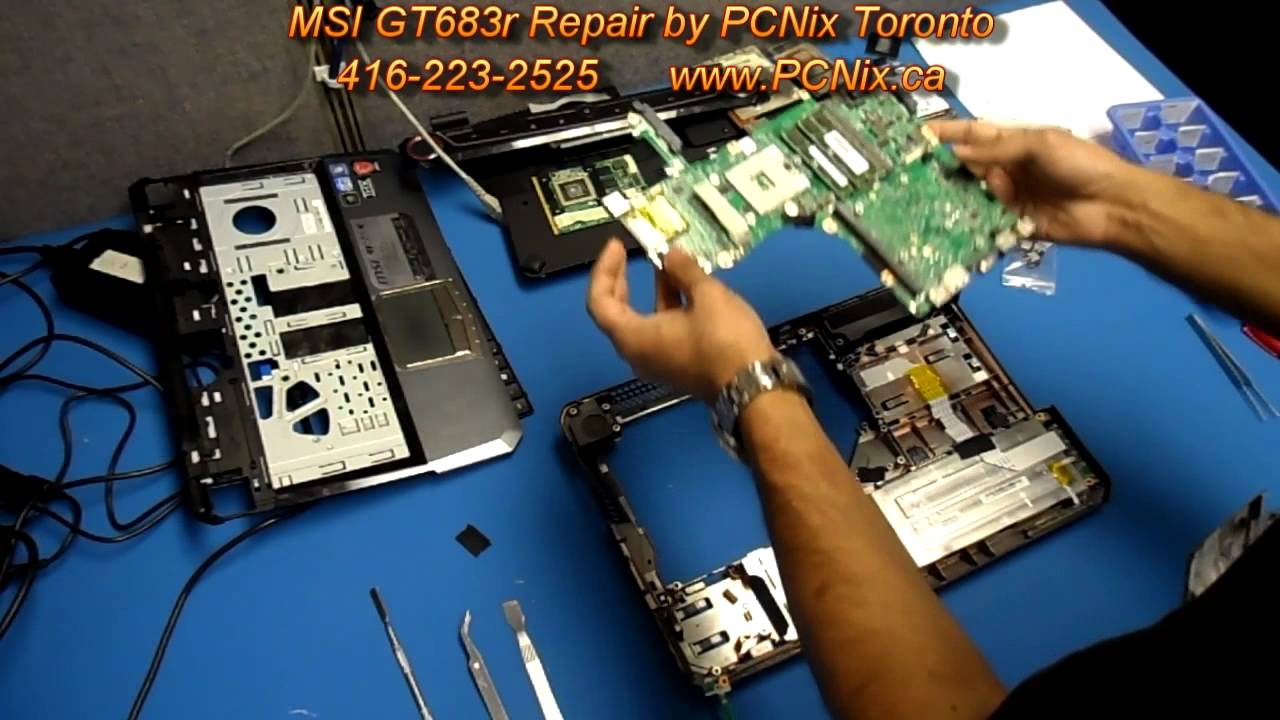 MSI GT683r DC jack repair by PCNix Toronto 416-223-2525