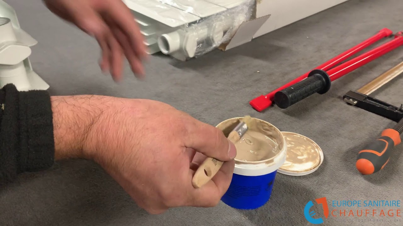 Montage de nipples sur radiateurs d'acier ou aluminium
