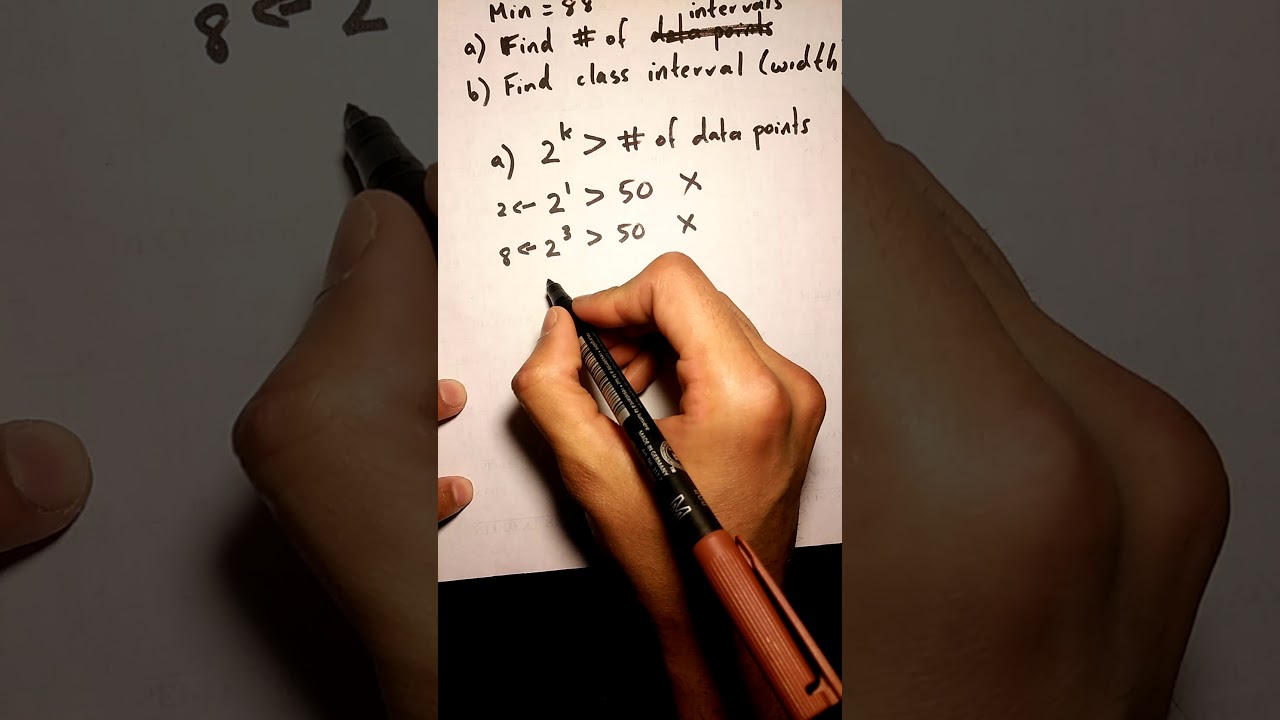 Calculating Number of Intervals and Class Interval (Lecture)