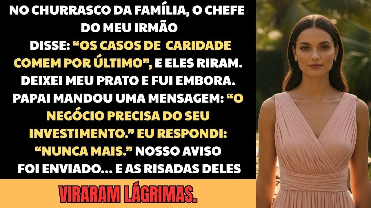 No churrasco da família, meu sobrinho disse: “Casos de caridade comem por último”, e todos riram…
