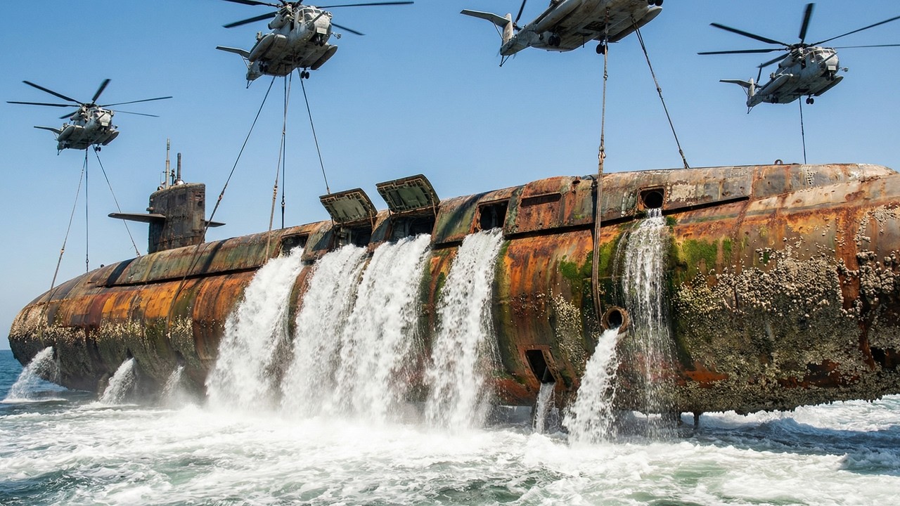 Unbelievable Restoration: 170m Rusted Submarine Turns Brand New Ohio-Class Submarine