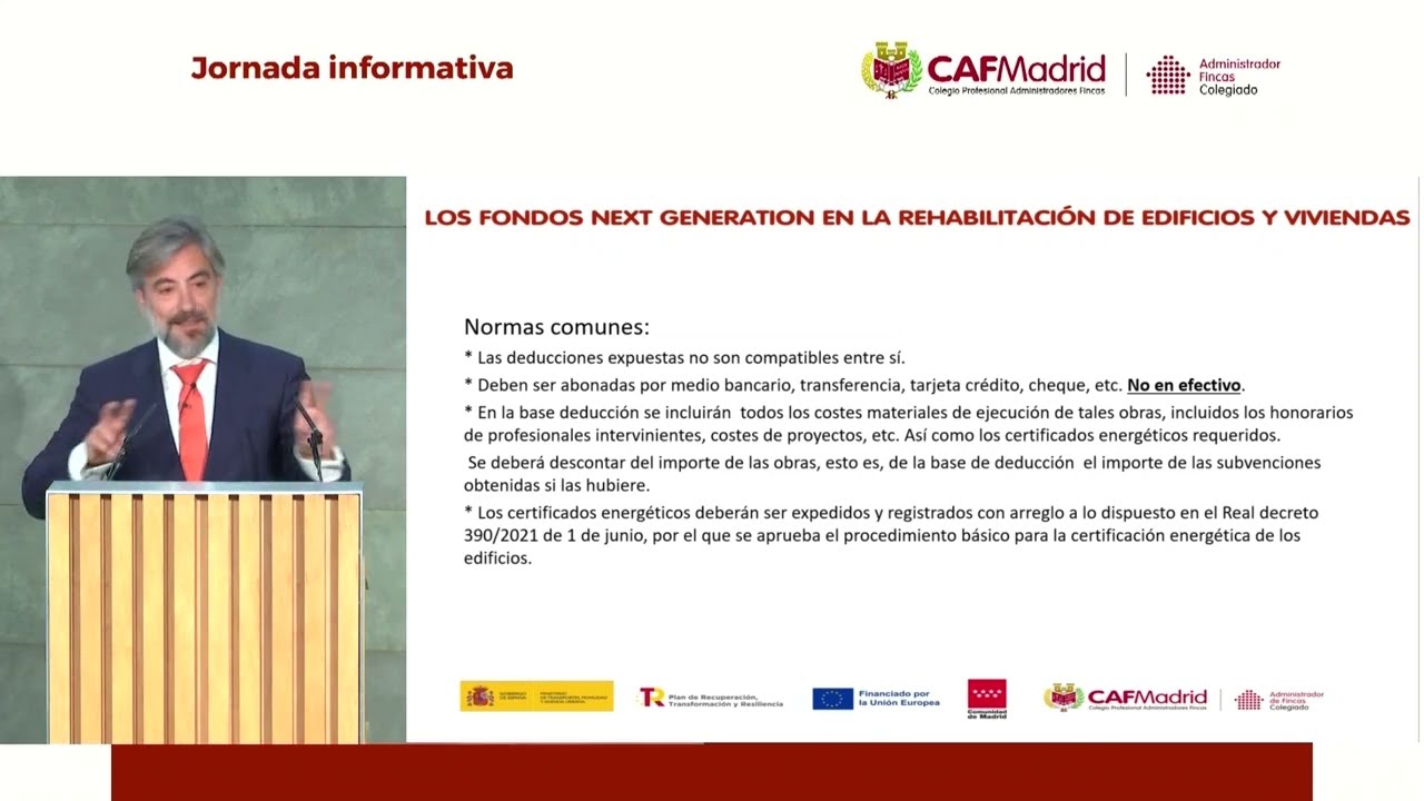 Jornada sobre los Fondos Next Generation en la rehabilitación de edificios y viviendas 2/2