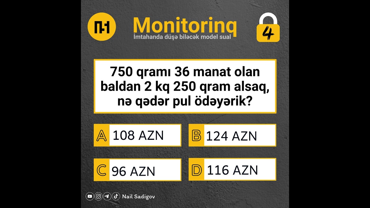 Monitorinq imtahanı &uuml;zrə model sual  #ibtidaisinif #nailsadigov #monitorinq #sinif4