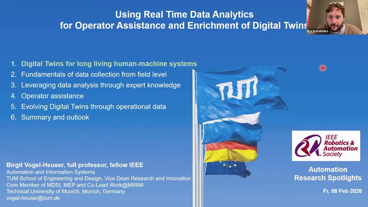 Data Analytics for Operator Assistance and Enrichment of Digital Twins | Birgit Vogel-Heuser