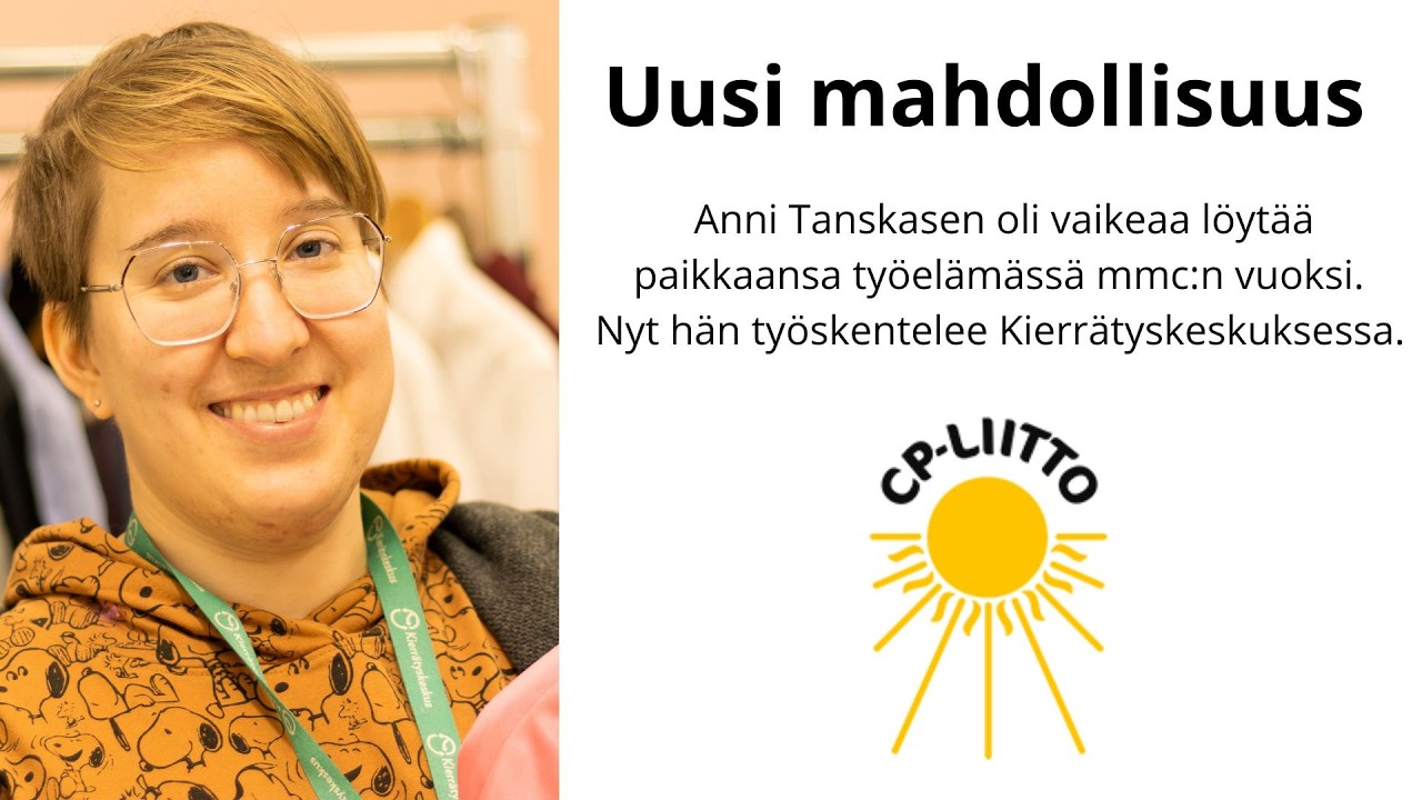 CP-lehdessä julkaistuja juttuja: Anni Tanskanen työskentelee Kierrätyskeskuksessa
