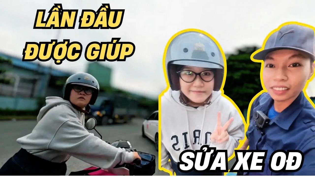 Lần đầu bé sinh viên được giúp sửa xe 0 đồng còn bỡ ngỡ lo lắng và cái kết ấm áp